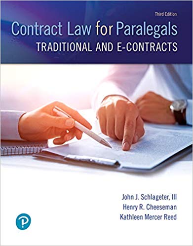 Contract Law for Paralegals:  Traditional and e-Contracts (3rd Edition)